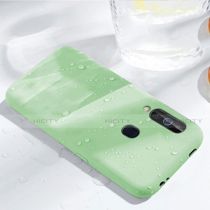 Silikon Hülle Handyhülle Ultra Dünn Schutzhülle 360 Grad Tasche für Samsung Galaxy A60 Grün Plus