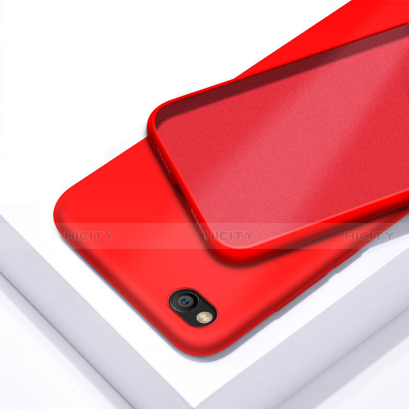 Silikon Hülle Handyhülle Ultra Dünn Schutzhülle 360 Grad Tasche für Xiaomi Redmi Go Rot