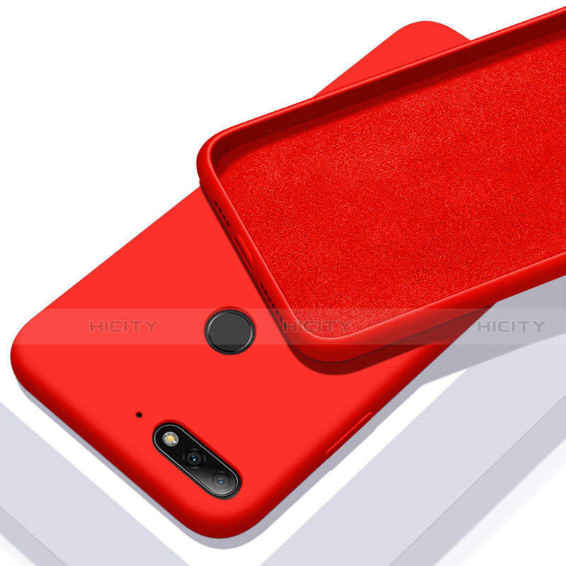 Silikon Hülle Handyhülle Ultra Dünn Schutzhülle 360 Grad Tasche S01 für Huawei Y6 (2018) Rot