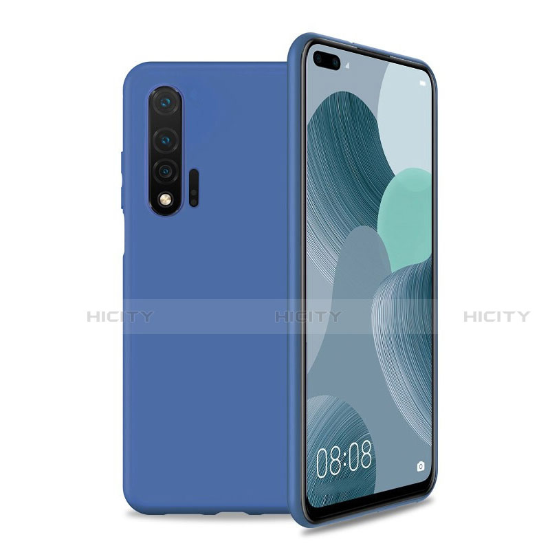 Silikon Hülle Handyhülle Ultra Dünn Schutzhülle 360 Grad Tasche T01 für Huawei Nova 6 5G Blau Plus