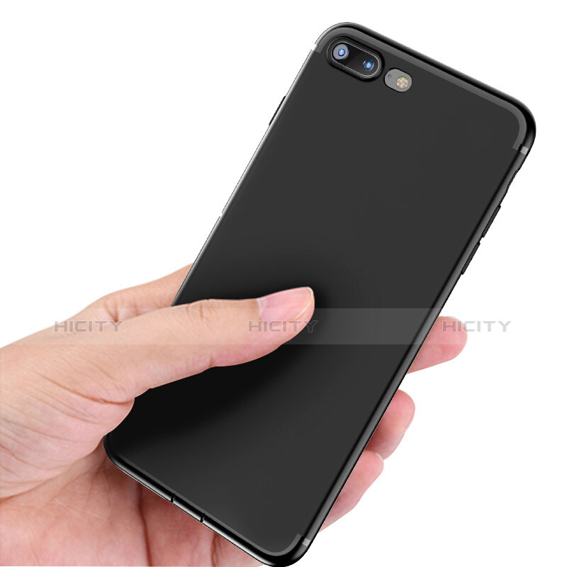 Silikon Hülle Handyhülle Ultra Dünn Schutzhülle A01 für Apple iPhone 8 Plus Schwarz
