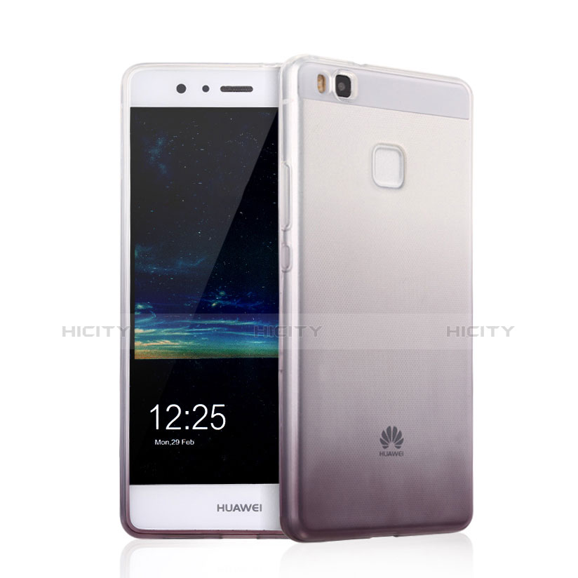 Silikon Hülle Handyhülle Ultra Dünn Schutzhülle Durchsichtig Farbverlauf für Huawei G9 Lite Grau Plus