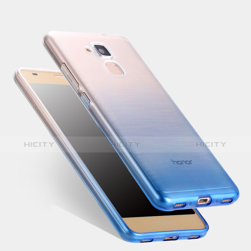 Silikon Hülle Handyhülle Ultra Dünn Schutzhülle Durchsichtig Farbverlauf für Huawei GR5 Mini Blau Plus