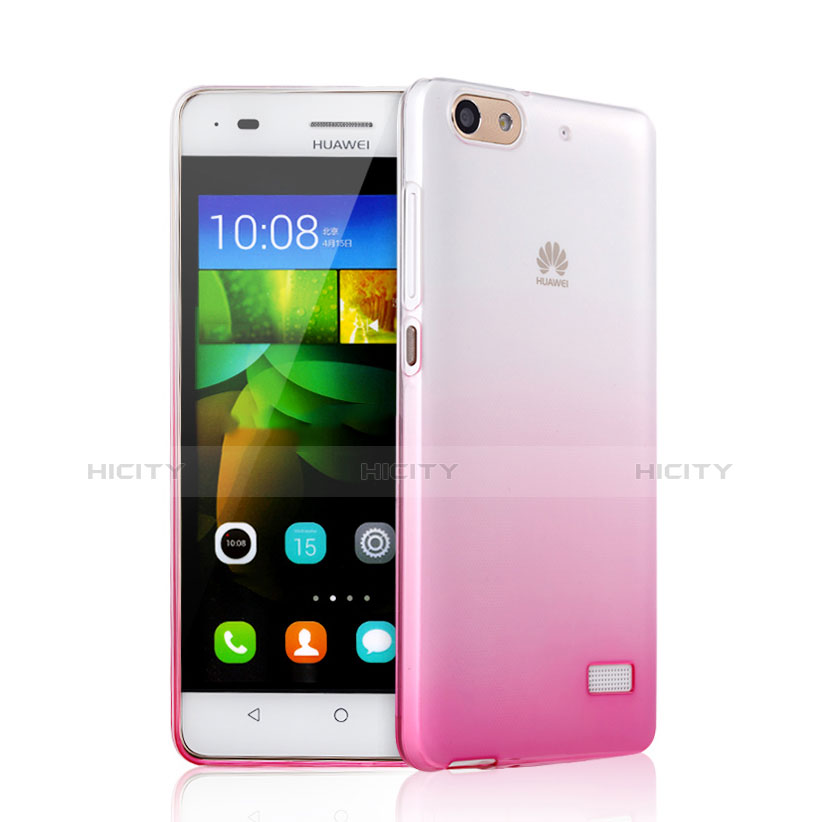 Silikon Hülle Handyhülle Ultra Dünn Schutzhülle Durchsichtig Farbverlauf für Huawei Honor 4C Rosa Plus