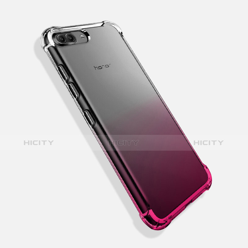 Silikon Hülle Handyhülle Ultra Dünn Schutzhülle Durchsichtig Farbverlauf für Huawei Honor View 10 Rosa