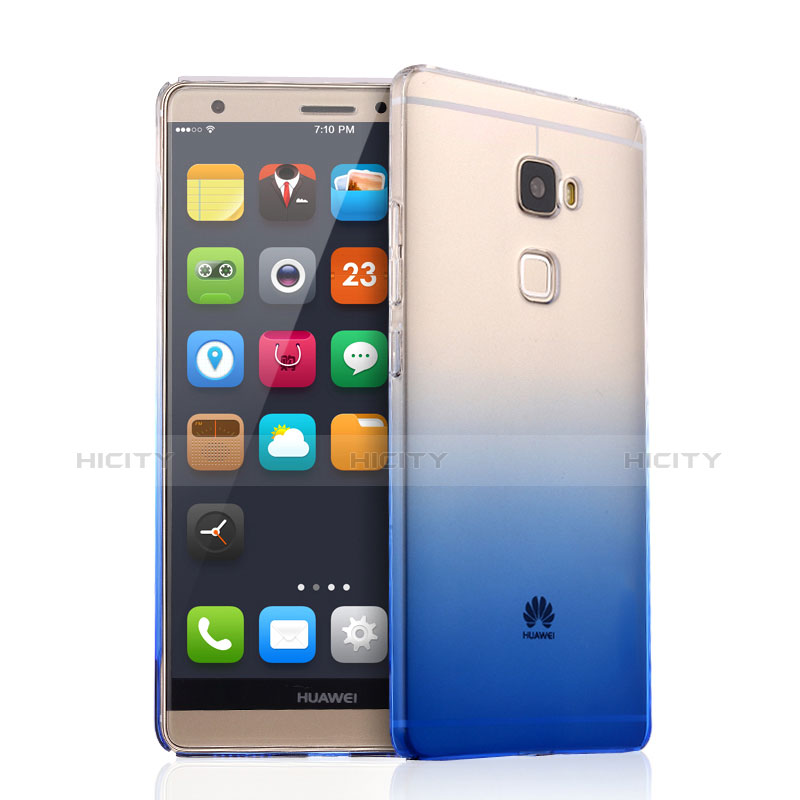 Silikon Hülle Handyhülle Ultra Dünn Schutzhülle Durchsichtig Farbverlauf für Huawei Mate S Blau Plus