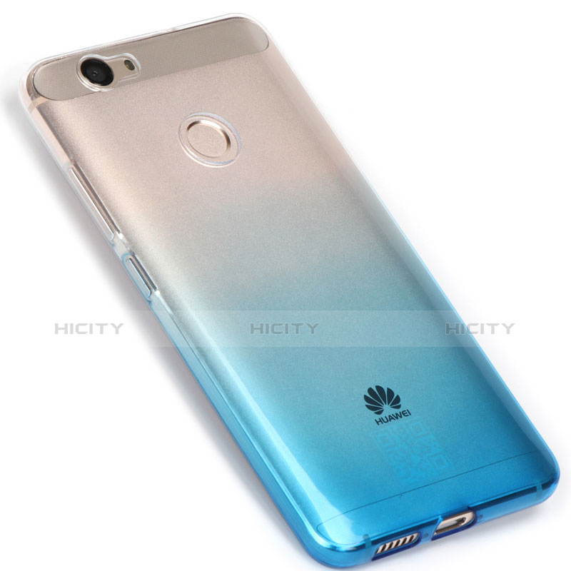 Silikon Hülle Handyhülle Ultra Dünn Schutzhülle Durchsichtig Farbverlauf für Huawei Nova Blau Plus