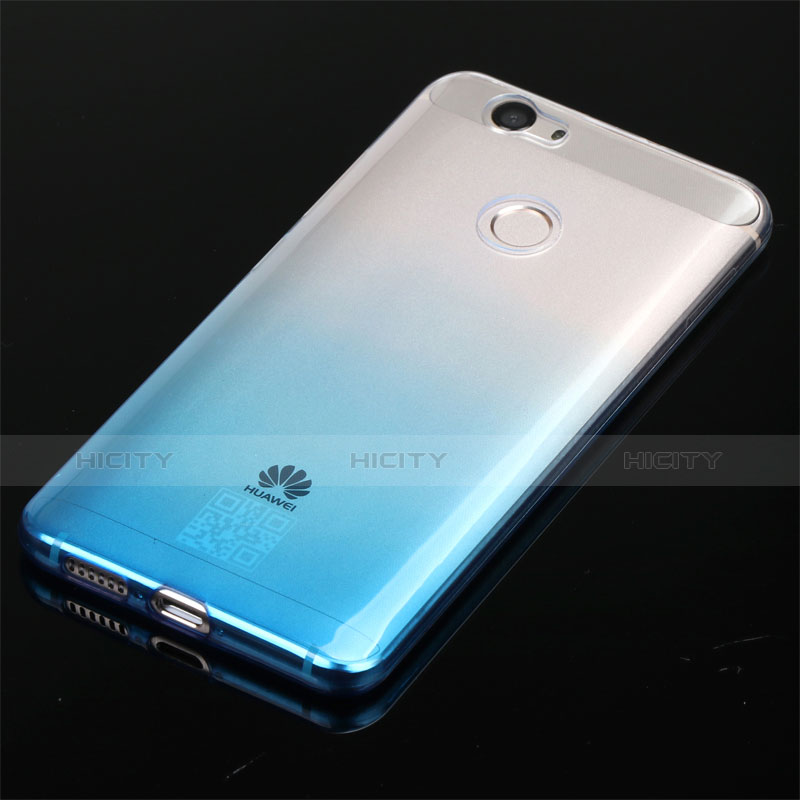 Silikon Hülle Handyhülle Ultra Dünn Schutzhülle Durchsichtig Farbverlauf für Huawei Nova Blau groß