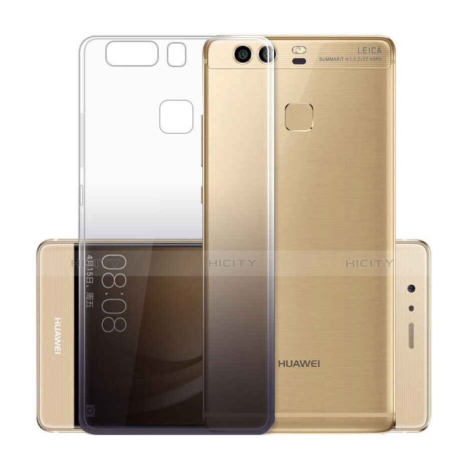 Silikon Hülle Handyhülle Ultra Dünn Schutzhülle Durchsichtig Farbverlauf für Huawei P9 Grau