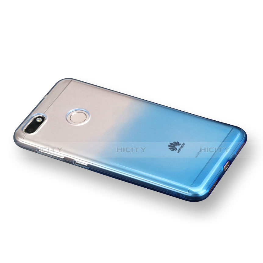 Silikon Hülle Handyhülle Ultra Dünn Schutzhülle Durchsichtig Farbverlauf für Huawei P9 Lite Mini Blau