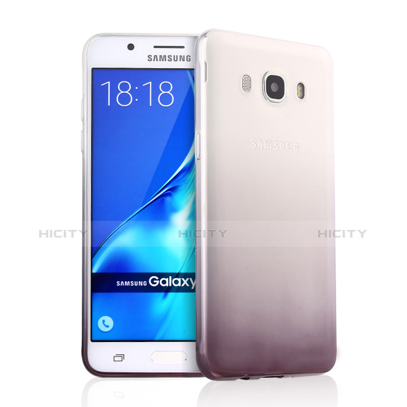 Silikon Hülle Handyhülle Ultra Dünn Schutzhülle Durchsichtig Farbverlauf für Samsung Galaxy J5 Duos (2016) Grau