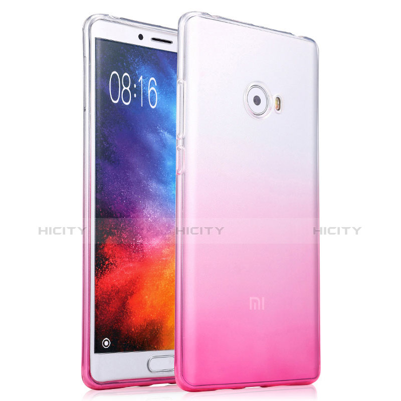 Silikon Hülle Handyhülle Ultra Dünn Schutzhülle Durchsichtig Farbverlauf für Xiaomi Mi Note 2 Special Edition Rosa Plus