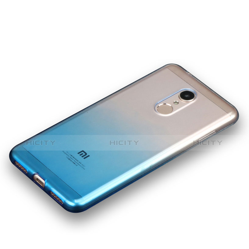 Silikon Hülle Handyhülle Ultra Dünn Schutzhülle Durchsichtig Farbverlauf für Xiaomi Redmi 5 Blau groß
