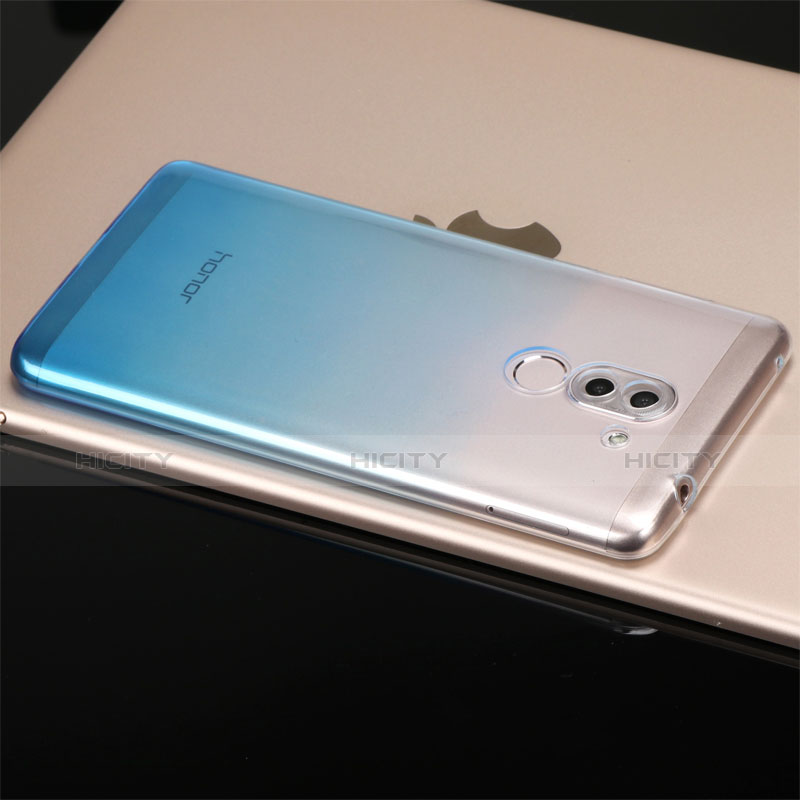Silikon Hülle Handyhülle Ultra Dünn Schutzhülle Durchsichtig Farbverlauf G01 für Huawei Honor 6X Blau groß