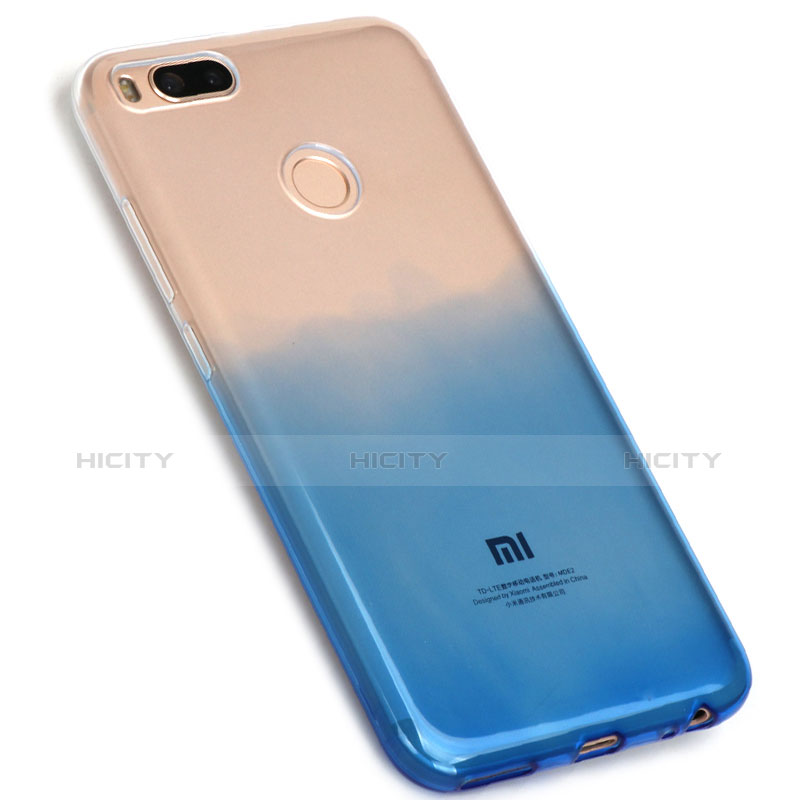 Silikon Hülle Handyhülle Ultra Dünn Schutzhülle Durchsichtig Farbverlauf G01 für Xiaomi Mi 5X Blau Plus