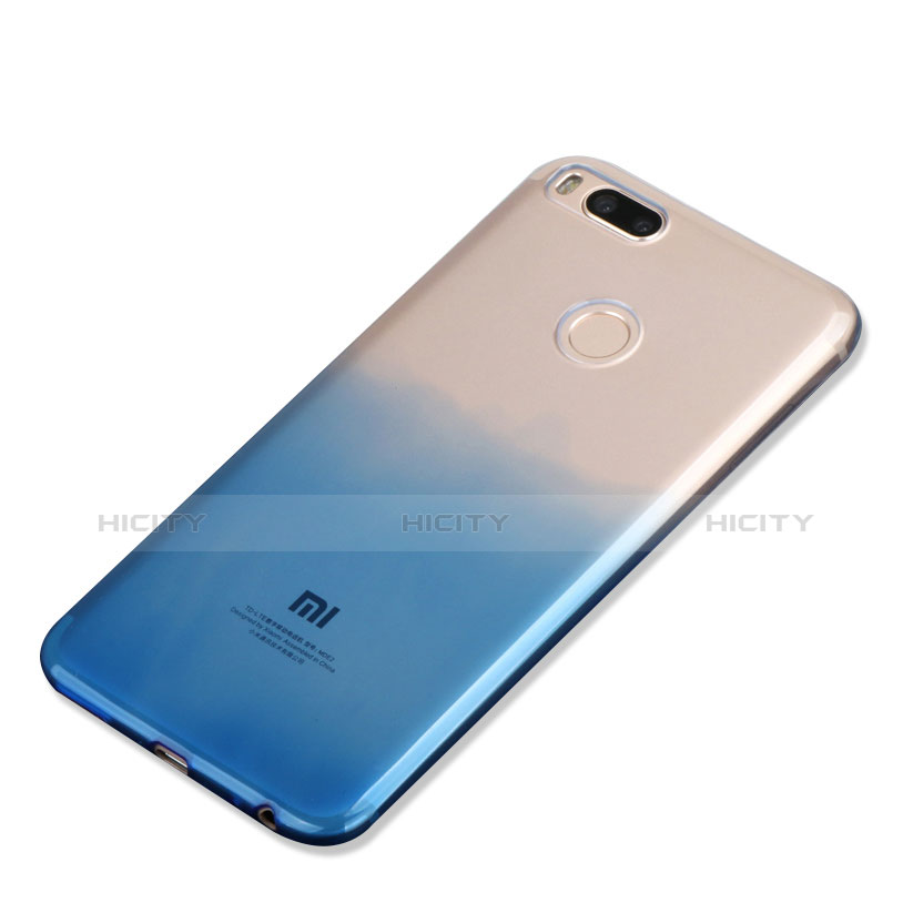 Silikon Hülle Handyhülle Ultra Dünn Schutzhülle Durchsichtig Farbverlauf G01 für Xiaomi Mi 5X Blau