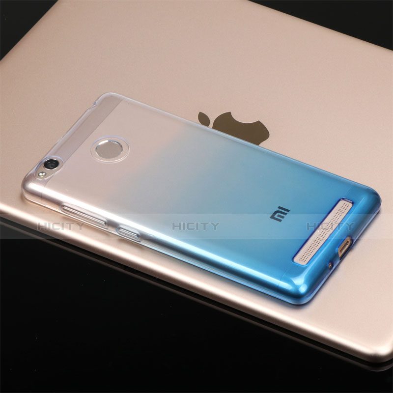 Silikon Hülle Handyhülle Ultra Dünn Schutzhülle Durchsichtig Farbverlauf G01 für Xiaomi Redmi 3 Pro Blau
