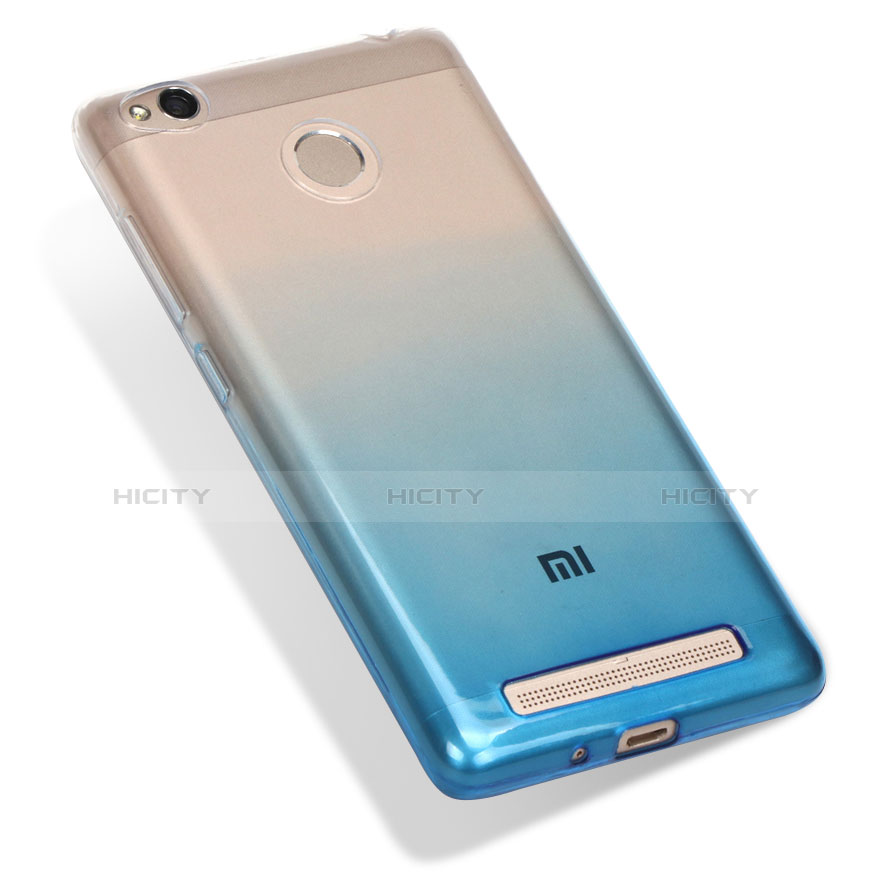 Silikon Hülle Handyhülle Ultra Dünn Schutzhülle Durchsichtig Farbverlauf G01 für Xiaomi Redmi 3X Blau Plus