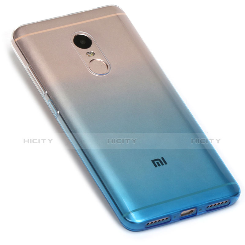 Silikon Hülle Handyhülle Ultra Dünn Schutzhülle Durchsichtig Farbverlauf G01 für Xiaomi Redmi Note 4 Blau Plus