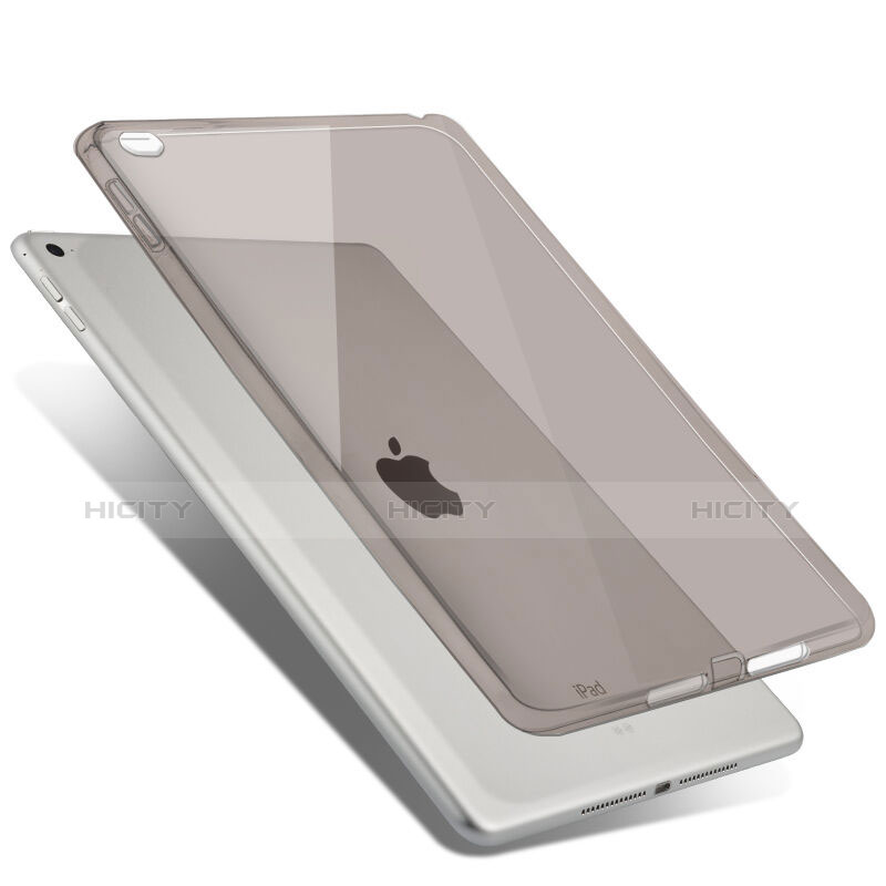 Silikon Hülle Handyhülle Ultra Dünn Schutzhülle Durchsichtig Transparent für Apple iPad Air 2 Grau Plus