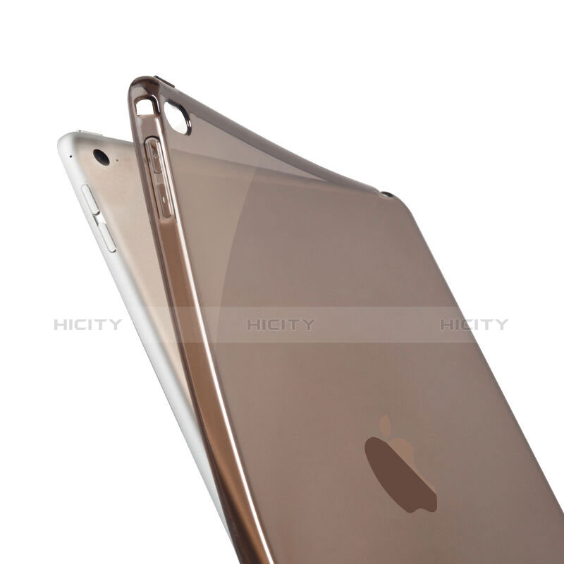 Silikon Hülle Handyhülle Ultra Dünn Schutzhülle Durchsichtig Transparent für Apple iPad Air 2 Grau groß