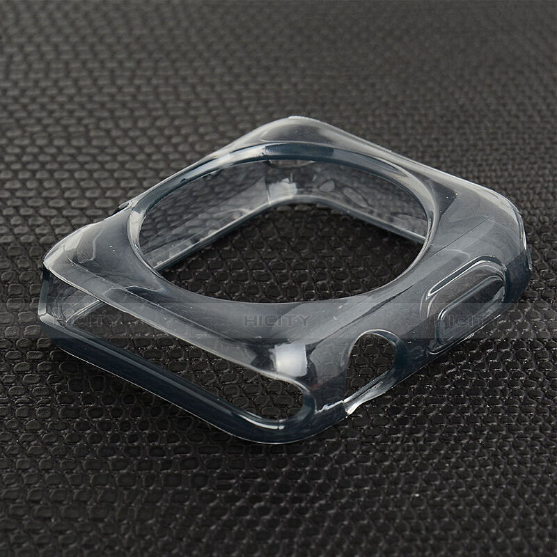 Silikon Hülle Handyhülle Ultra Dünn Schutzhülle Durchsichtig Transparent für Apple iWatch 2 38mm Grau