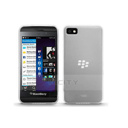 Silikon Hülle Handyhülle Ultra Dünn Schutzhülle Durchsichtig Transparent für Blackberry Z10 Weiß