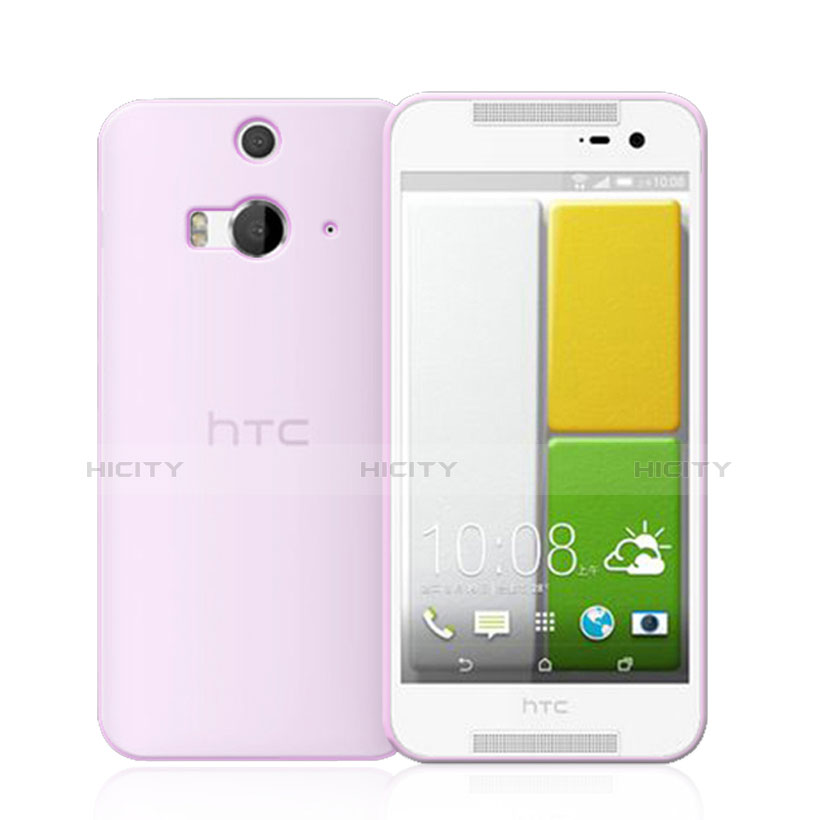 Silikon Hülle Handyhülle Ultra Dünn Schutzhülle Durchsichtig Transparent für HTC Butterfly 2 Rosa Plus