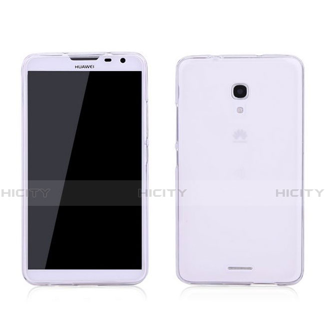Silikon Hülle Handyhülle Ultra Dünn Schutzhülle Durchsichtig Transparent für Huawei Ascend Mate 2 Weiß Plus