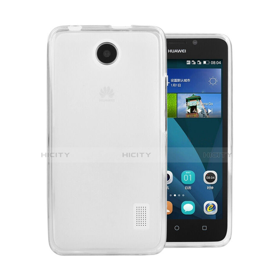 Silikon Hülle Handyhülle Ultra Dünn Schutzhülle Durchsichtig Transparent für Huawei Ascend Y635 Dual SIM Weiß Plus