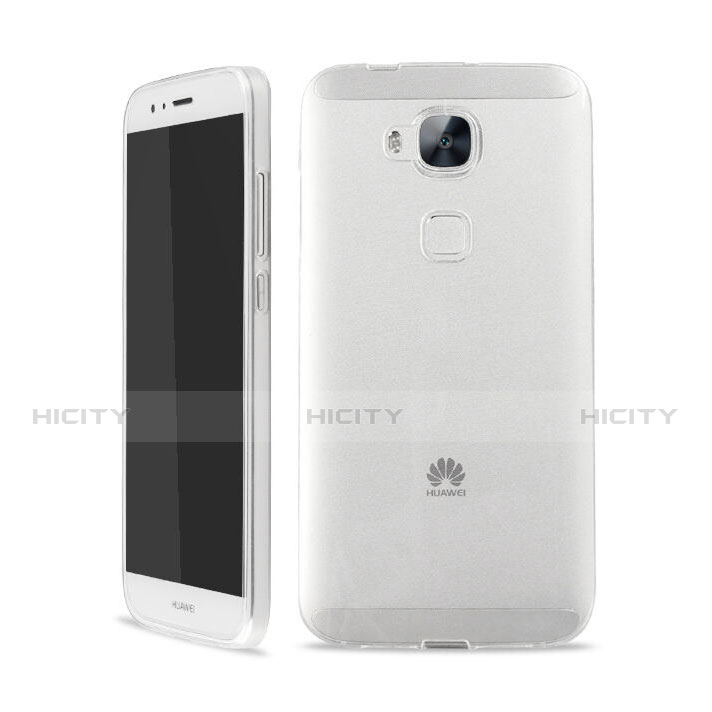 Silikon Hülle Handyhülle Ultra Dünn Schutzhülle Durchsichtig Transparent für Huawei G8 Weiß groß