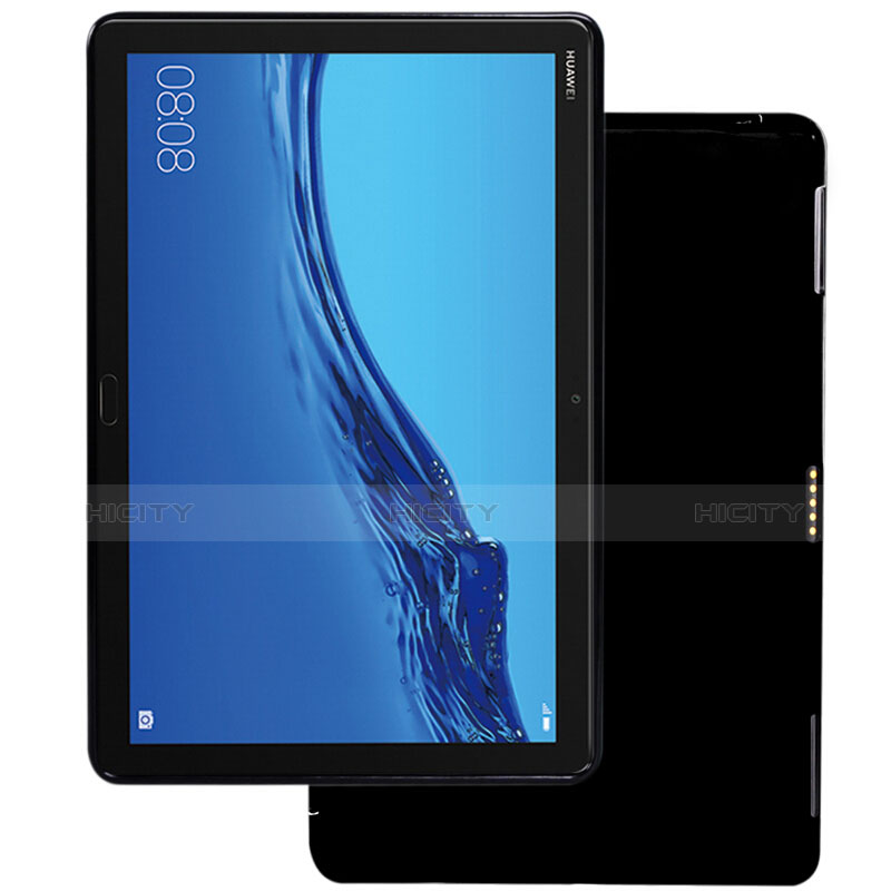 Silikon Hülle Handyhülle Ultra Dünn Schutzhülle Durchsichtig Transparent für Huawei MediaPad C5 10 10.1 BZT-W09 AL00 Schwarz