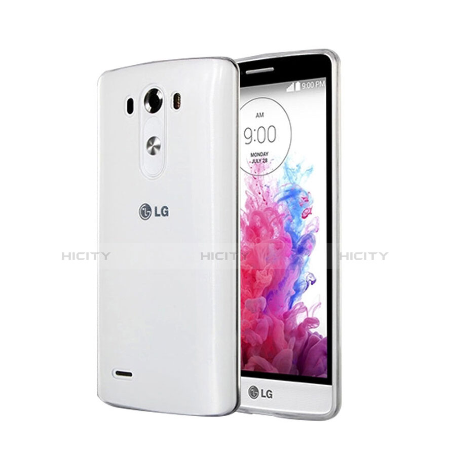 Silikon Hülle Handyhülle Ultra Dünn Schutzhülle Durchsichtig Transparent für LG G3 Weiß Plus