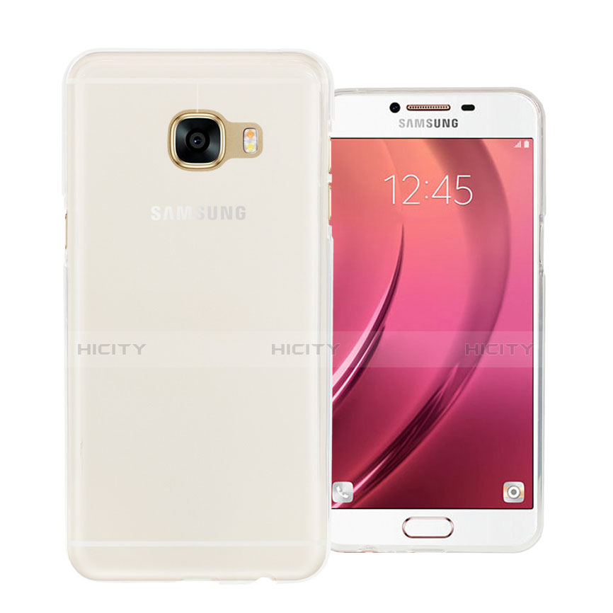 Silikon Hülle Handyhülle Ultra Dünn Schutzhülle Durchsichtig Transparent für Samsung Galaxy C5 SM-C5000 Weiß