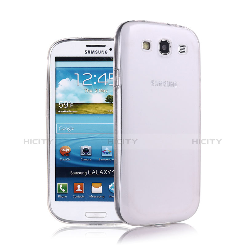 Silikon Hülle Handyhülle Ultra Dünn Schutzhülle Durchsichtig Transparent für Samsung Galaxy S3 i9300 Weiß Plus