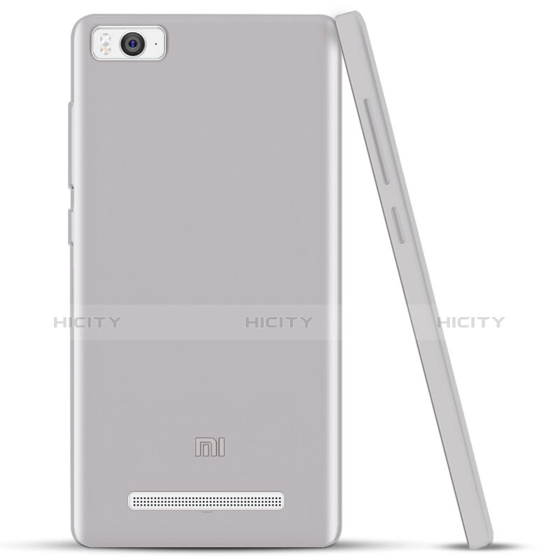 Silikon Hülle Handyhülle Ultra Dünn Schutzhülle Durchsichtig Transparent für Xiaomi Mi 4C Grau groß
