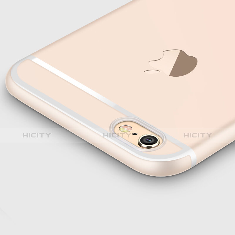 Silikon Hülle Handyhülle Ultra Dünn Schutzhülle Durchsichtig Transparent mit Fingerring Ständer für Apple iPhone 6S Klar groß