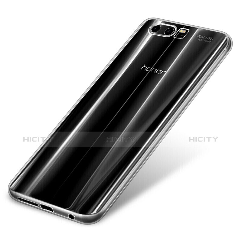 Silikon Hülle Handyhülle Ultra Dünn Schutzhülle Durchsichtig Transparent mit Schutzfolie für Huawei Honor 9 Blau groß