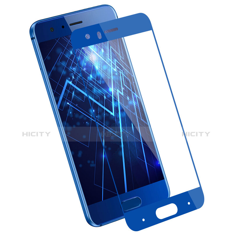 Silikon Hülle Handyhülle Ultra Dünn Schutzhülle Durchsichtig Transparent mit Schutzfolie für Huawei Honor 9 Premium Blau groß