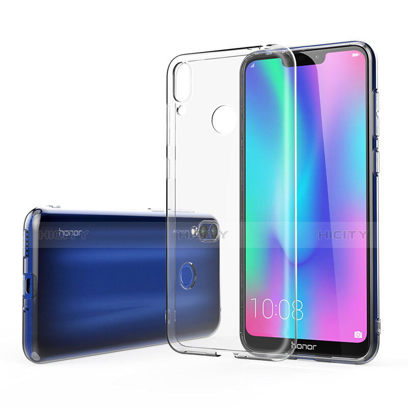 Silikon Hülle Handyhülle Ultra Dünn Schutzhülle Durchsichtig Transparent mit Schutzfolie für Huawei Honor Play 8C Klar groß