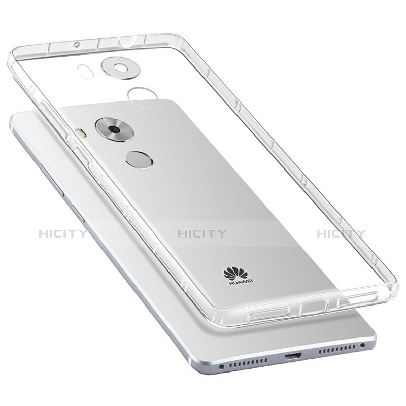Silikon Hülle Handyhülle Ultra Dünn Schutzhülle Durchsichtig Transparent mit Schutzfolie für Huawei Mate 8 Klar groß