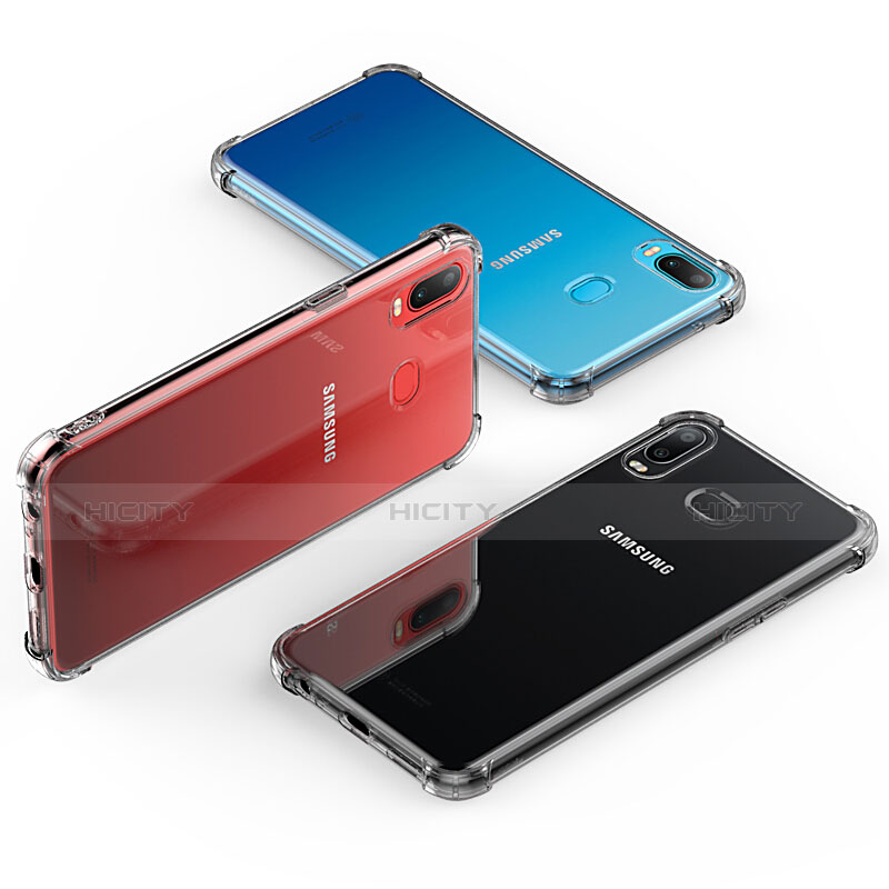 Silikon Hülle Handyhülle Ultra Dünn Schutzhülle Durchsichtig Transparent mit Schutzfolie für Samsung Galaxy A6s Klar groß
