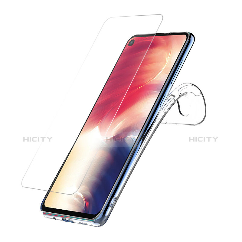 Silikon Hülle Handyhülle Ultra Dünn Schutzhülle Durchsichtig Transparent mit Schutzfolie für Samsung Galaxy A8s SM-G8870 Klar