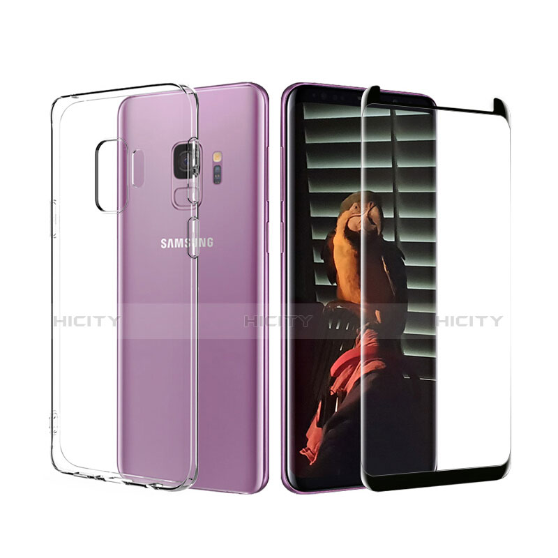 Silikon Hülle Handyhülle Ultra Dünn Schutzhülle Durchsichtig Transparent mit Schutzfolie für Samsung Galaxy S9 Klar Plus