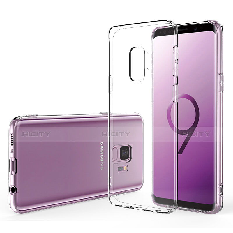 Silikon Hülle Handyhülle Ultra Dünn Schutzhülle Durchsichtig Transparent mit Schutzfolie für Samsung Galaxy S9 Klar groß
