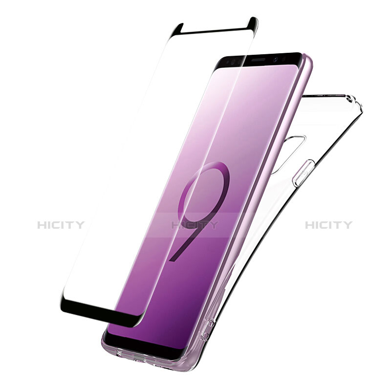 Silikon Hülle Handyhülle Ultra Dünn Schutzhülle Durchsichtig Transparent mit Schutzfolie für Samsung Galaxy S9 Plus Klar groß