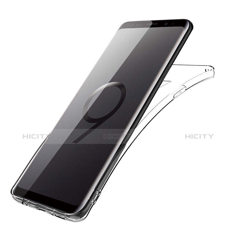 Silikon Hülle Handyhülle Ultra Dünn Schutzhülle Durchsichtig Transparent mit Schutzfolie für Samsung Galaxy S9 Plus Klar groß