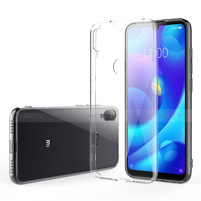 Silikon Hülle Handyhülle Ultra Dünn Schutzhülle Durchsichtig Transparent mit Schutzfolie für Xiaomi Mi Play 4G Klar groß