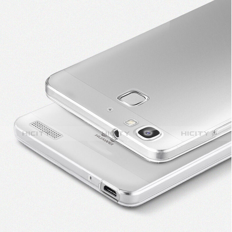 Silikon Hülle Handyhülle Ultra Dünn Schutzhülle Durchsichtig Transparent T04 für Huawei Enjoy 5S Grau groß