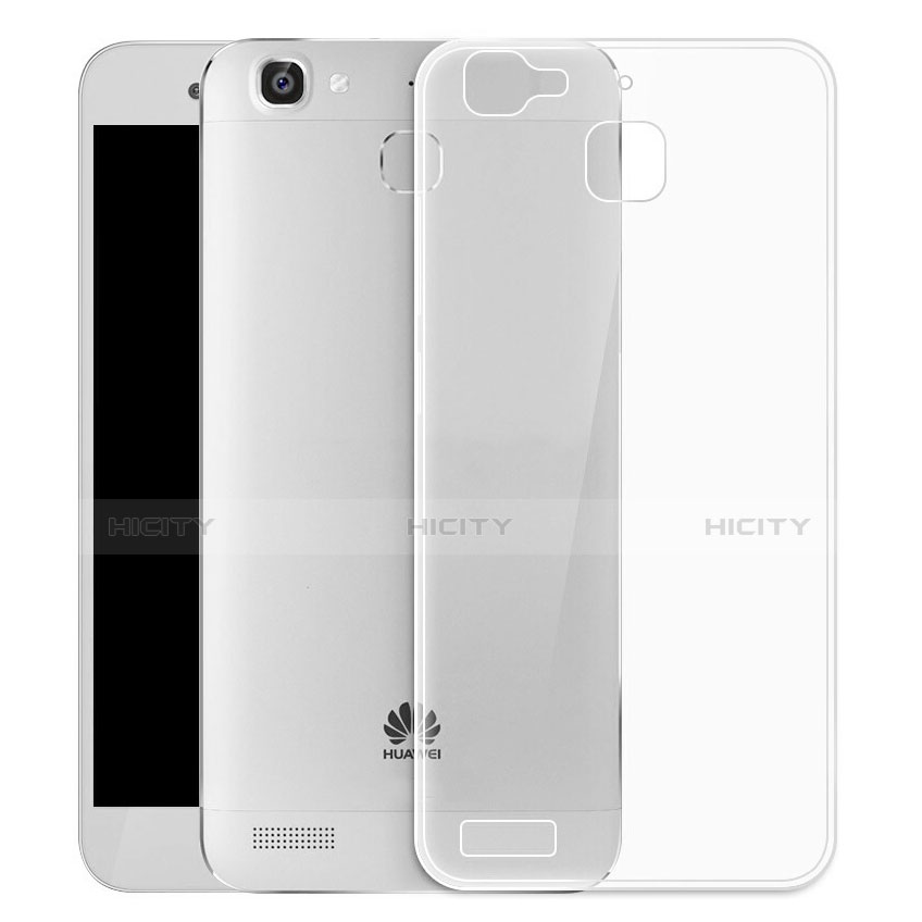 Silikon Hülle Handyhülle Ultra Dünn Schutzhülle Durchsichtig Transparent T04 für Huawei G8 Mini Grau groß